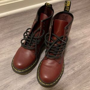 Dr. Martens 1460 Smooth Lace-Up Boots Cherry Red